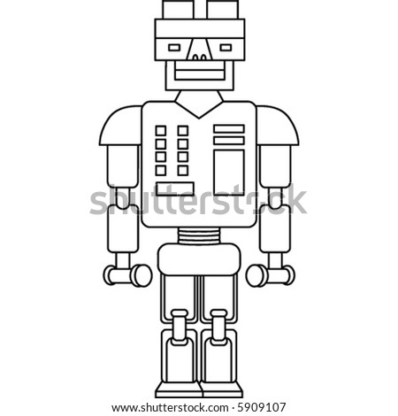 A cute robot cartoon