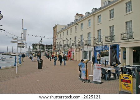 Tourists and Shoppers in Torquay, Devon, England, UK
