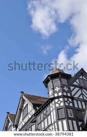 Old Black and White Buildings in Chester, Cheshire, England
