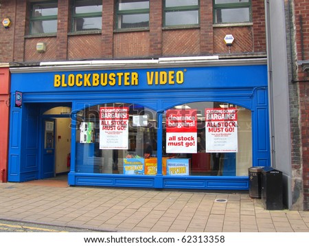 KNUTSFORD, ENGLAND - SEPTEMBER 18: Closing Down Sale at Blockbuster Video September 18, 2010 in Knutsford, England. Photo illustrates recession hitting the UK economy, even in this affluent area.