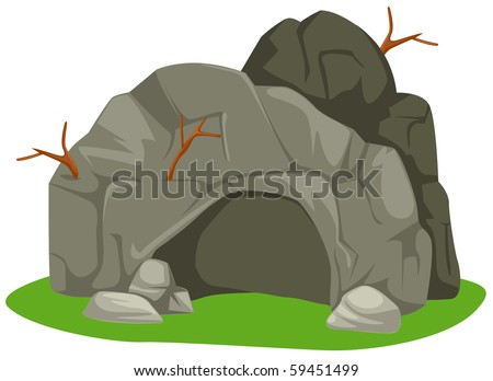 Illustration Of Isolated Cartoon Cave On White Background - 59451499