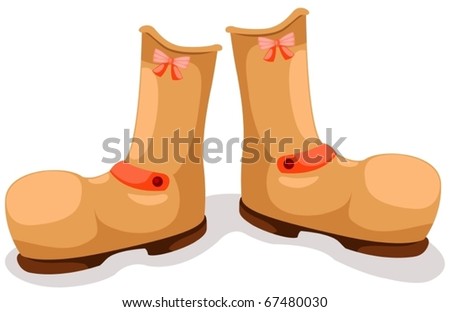 Illustration Of Isolated Cartoon Boots On White Background - 67480030