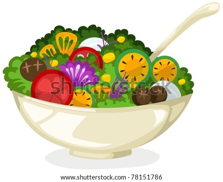 Cartoon Salad Bowl