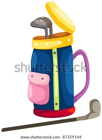 Illustration Of Isolated A Golf Bag With Clubs - 87359144 : Shutterstock