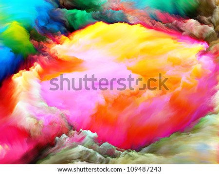 Background design of dreamy forms and colors on the subject of dream, imagination, fantasy and abstract art Realms of Dream