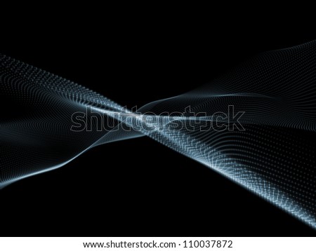 Backdrop of sine wave on the subject of technology, science and media communications