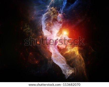 Space Dance Series. Design composed of nebulous textures, lights and gradients as a metaphor on the subject of astronomy, imagination, fantasy and creativity