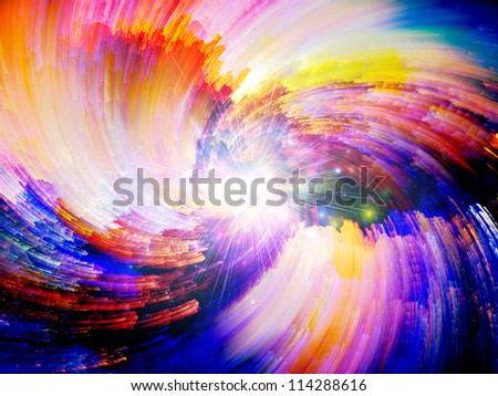 Paint Swirls Series. Artistic abstraction composed of streaks of digital color on the subject art, design and creativity