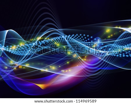 Overlapping sine waves background suitable as a backdrop for projects on technology, entertainment, communications, sound and audio