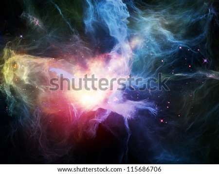 Space Dance Series. Design composed of nebulous textures, lights and gradients as a metaphor on the subject of astronomy, imagination, fantasy and creativity