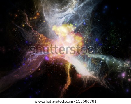 Space Dance Series. Composition of nebulous textures, lights and gradients with metaphorical relationship to astronomy, imagination, fantasy and creativity