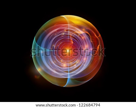 Fractal Sphere Series. Composition of spherical and circular fractal elements on the subject of abstraction, graphic design and modern technology