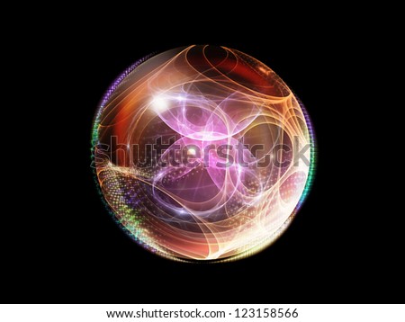 Fractal Sphere Series. Artistic background made of spherical and circular fractal elements for use with projects on abstraction, graphic design and modern technology