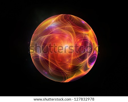 Fractal Sphere Series. Background design of spherical and circular fractal elements on the subject of abstraction, graphic design and modern technology