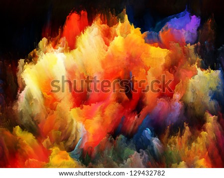Design made of colorful fractal turbulence to serve as backdrop for projects related to fantasy, dreams, creativity,  imagination and art
