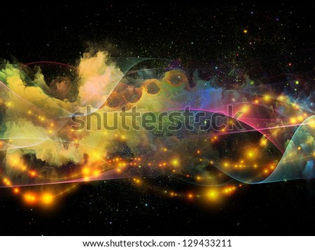 Backdrop of colorful fractal turbulence on the subject of fantasy, dreams, creativity,  imagination and art