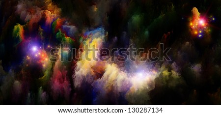 Never Worlds series. Backdrop of  colorful dimensional fractal worlds to complement your design on the subject of fantasy, dreams, creativity,  imagination and art