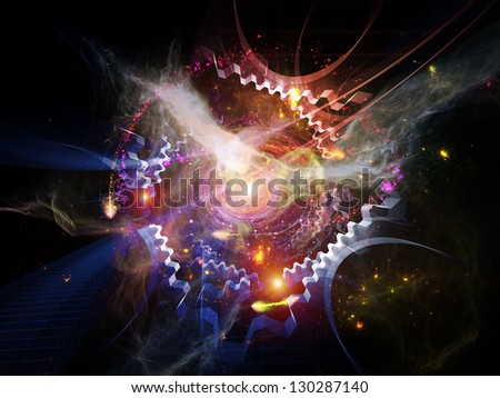 Background design of various technology related elements on the subject of industry, science and education