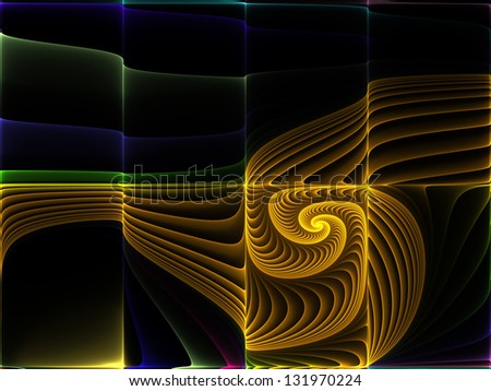 Arrangement of fractal grid pattern on the subject of science, education and technology