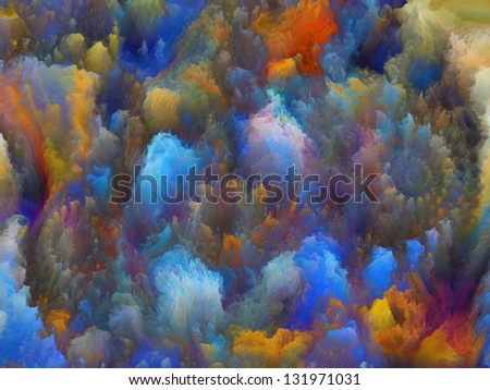Background design of colorful fractal turbulence on the subject of fantasy, dreams, creativity,  imagination and art