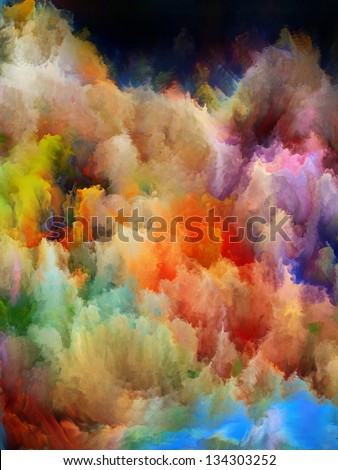 Background design of colorful fractal turbulence on the subject of fantasy, dreams, creativity,  imagination and art