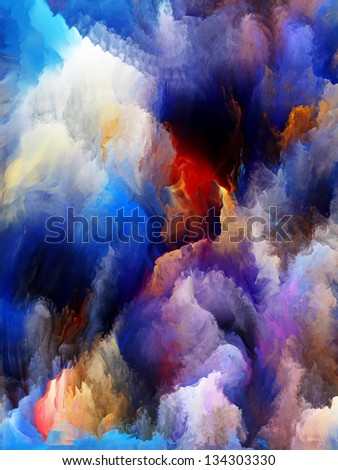 Backdrop of colorful fractal turbulence on the subject of fantasy, dreams, creativity,  imagination and art