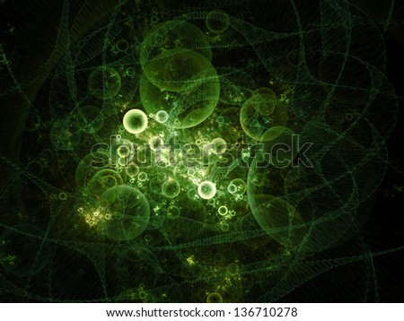 Design composed of fractal grid pattern as a metaphor on the subject of science, education and technology