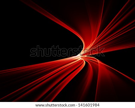 Background design of motion trails in perspective on the subject of science and technology