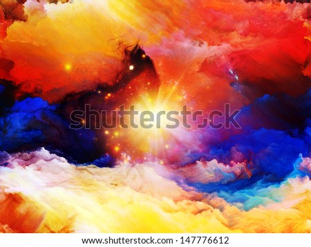 Design made of dreamy forms and colors to serve as backdrop for projects related to dream, imagination, fantasy and abstract art