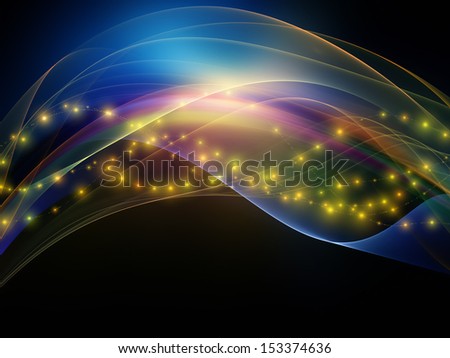 Fractal Wave series. Artistic background made of fractal sine waves and color for use with projects on design, mathematics and modern technologies