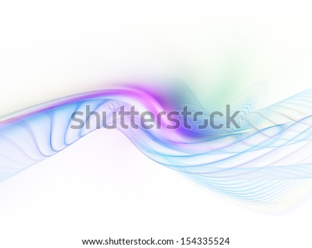 Fractal Wave series. Creative arrangement of fractal sine waves and color as a concept metaphor on subject of design, mathematics and modern technologies