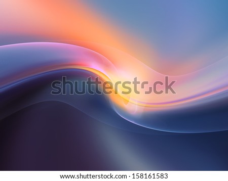 Fractal Wave series. Backdrop composed of fractal sine waves and color and suitable for use in the projects on design, mathematics and modern technologies