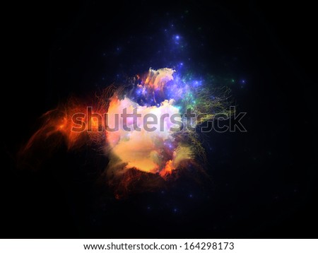Fractal Nebula series. Backdrop of fractal textures and lights on the subject of design, science and technology
