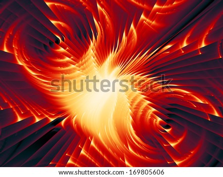 Dynamic Background series. Abstract composition of fractal motion textures suitable as element in projects related to science, technology and design