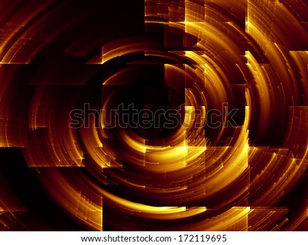 Dynamic Background series. Backdrop of fractal motion textures on the subject of science, technology and design