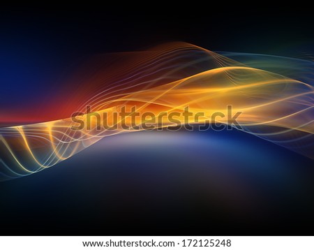 Fractal Wave series. Artistic background made of fractal sine waves and color for use with projects on design, mathematics and modern technologies