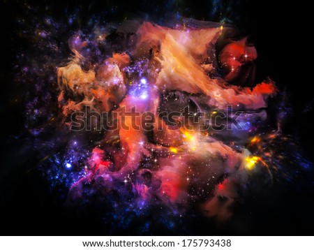 Universe Is Not Enough series. Arrangement of fractal elements, lights and textures on the subject of fantasy, science, religion and design