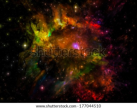 Universe Is Not Enough series. Abstract composition of fractal elements, lights and textures suitable as element in projects related to fantasy, science, religion and design
