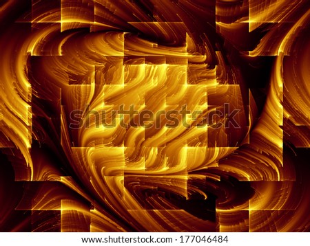 Dynamic Background series. Backdrop of fractal motion textures on the subject of science, technology and design