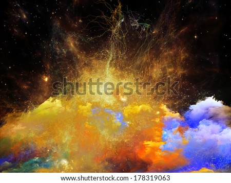Universe Is Not Enough series. Abstract design made of fractal elements, lights and textures on the subject of fantasy, science, religion and design