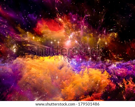 Universe Is Not Enough series. Abstract composition of fractal elements, lights and textures suitable as design element in projects on fantasy, science, religion and design
