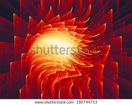 Dynamic Background series. Abstract arrangement of fractal motion textures suitable as background for projects on science, technology and design