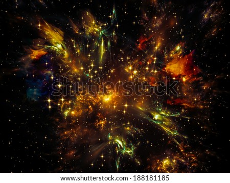 Universe Is Not Enough series. Abstract arrangement of fractal elements, lights and textures suitable as background for projects on fantasy, science, religion and design