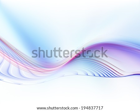 Fractal Wave series. Background design of fractal sine waves and color on the subject of design, mathematics and modern technologies