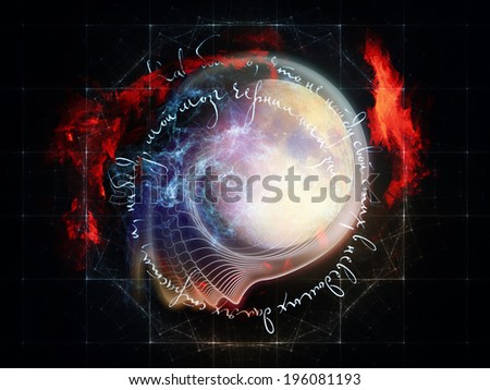 Inner Moon series. Backdrop composed of moon, human profile and poetry lines and suitable for use in the projects on spirit world, dreams, imagination, astrology and the mind