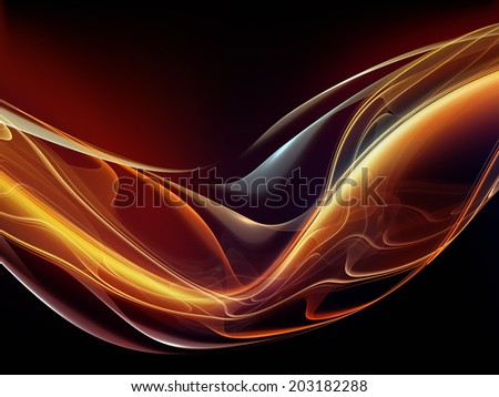 Fractal Wave series. Backdrop of fractal sine waves and color on the subject of design, mathematics and modern technologies