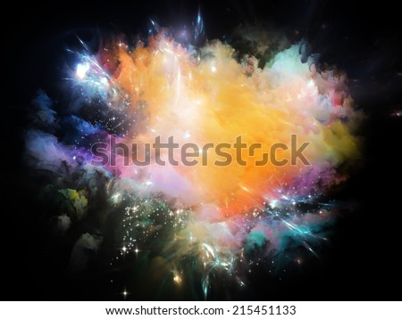Universe Is Not Enough series. Background composition of  fractal elements, lights and textures to complement your layouts on the subject of fantasy, science, religion and design