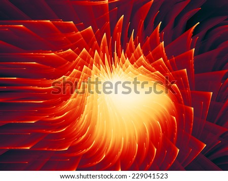 Dynamic Background series. Abstract arrangement of fractal motion textures suitable as background for projects on science, technology and design