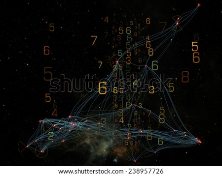 Network series. Interplay of connected abstract elements on the subject of networking, science, education and modern technology