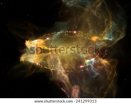 Once Upon a Space series. Abstract design made of fractal clouds on the subject of Universe, cosmos, astronomy, science and education